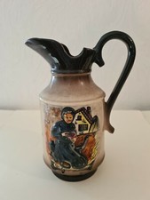 Ancienne CRUCHE À EAU /  en TERRE CUITE VERNISSÉE "la gaveuse d'oie"