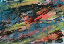 Peinture acrylique abstraite