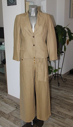 Luxueux tailleur pantalon lin - tailleur,