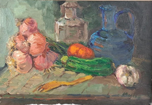Tableau ancien huile nature - tableau,