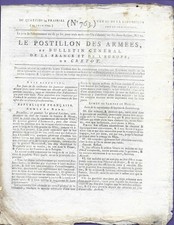 1795  JOURNAL REVOLUTION LE POSTILLON DES ARMEES