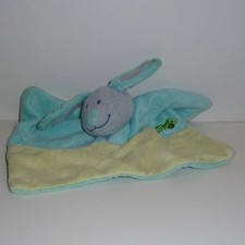 Doudou Lapin Tex - Vert Bleu