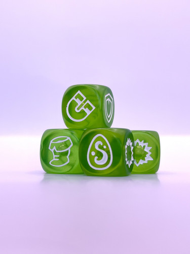 Set dés couleur vert - set, 4