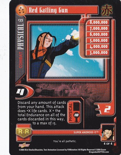Red gatling gun ccg - gatling, tcg