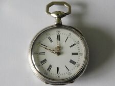 montre gousset argent a clef +-1850 fonctionne parfaitement 