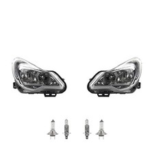 Phares Kit Halogène Convient pour Opel Corsa D Ab 2011- Avec H7 H1 Gauche Droite