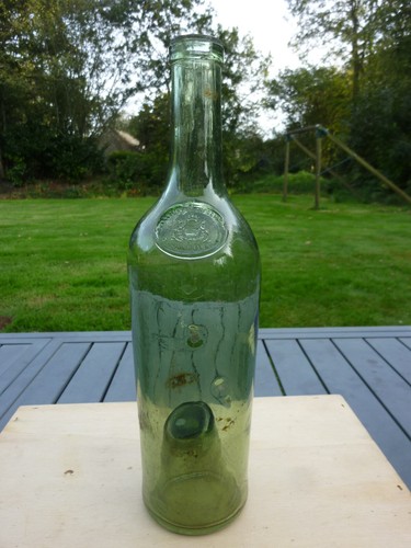 Bouteille verre ancien - bouteille,