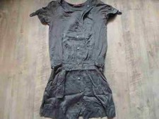 COMPTOIR DES COTONNIERS jolie mini robe soie kaki taille S TOP BI717