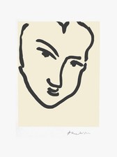 Henri MATISSE - Lithographie vintage Nadia au visage penché 60x45 cm 1994