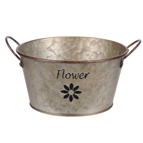 Cache pot fleurs métal - cache,