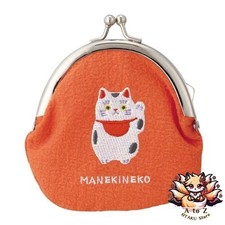NOUVEAU sac à main pliant brodé nippon souvenir Decor Corporation Maneki-neko