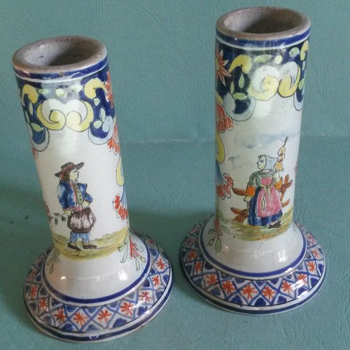 Paire vases rouleaux décor - paire,