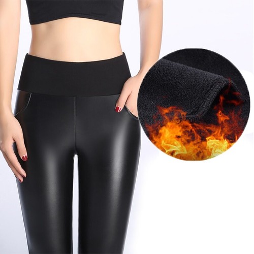 Femme cuir leggings - leggings, Épais