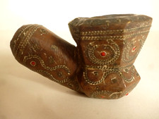 ANCIEN GROS FOURNEAU DE PIPE ANCIENNE ART POPULAIRE FUME CIGARETTE OLD TUYAU