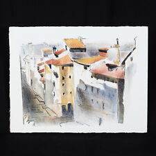 Lithographie originale "Rue Rossetti - Nice" de César Bolletti non signée