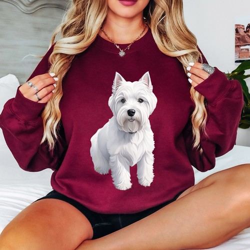 Sweat shirt westie dog - sweat-shirt,