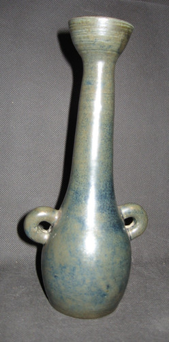 Ceramic vase with black glaze - vase,