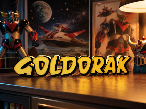 Plaque décorative goldorak - 3d,