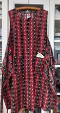 JAGANNATH - RARE ROBE CHASUBLE ROUGE- 38-40 -VINTAGE JAMAIS PORTEE- 100% COTON