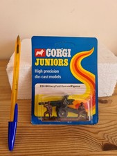 Canon militaire sur roues Corgi Junior N+B No Dinky Toys Norev ,CIJ, SOLIDO