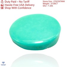 Cabochon turquoise ovale naturel pierre semi-précieuse 37,00 cts 27 x 23 x 7 mm