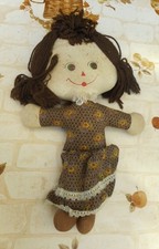 Vintage, ancienne poupée de chiffon en tissu Dimensions: hauteur environ 34cm, l