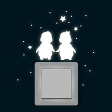 Autocollant mural WD pingouins