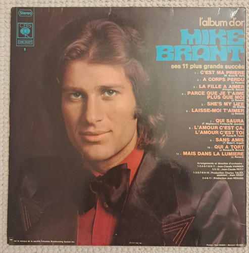 Mike brant vinyle l album - -, l'album