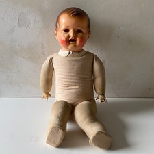 Ancien Baigneur Poupée Raynal Celluloïd et Tissus - 44 cm - En l'Etat