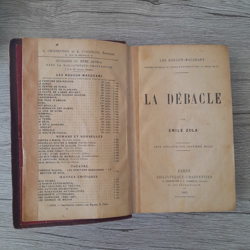 Rare 1893 émile zola - 1893, "la