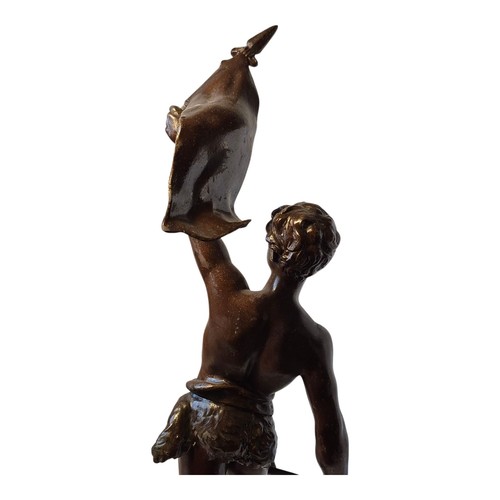 Statue régule signée - en,