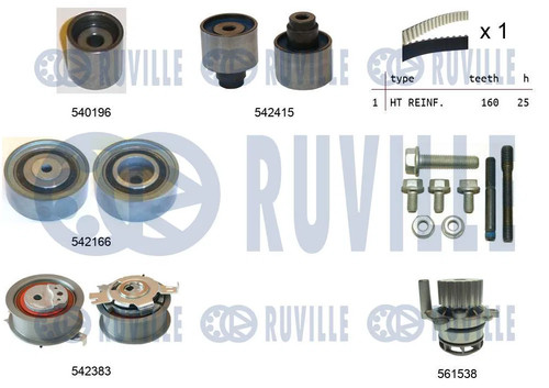 Kit distribution pompe a eau - distribution, +