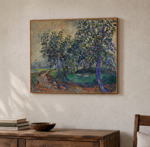 Vintage impasto oil painting - oil,