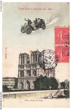 AVOP2-0090-75 - PARIS - notre dame de paris - teuf-teuf a travers les airs