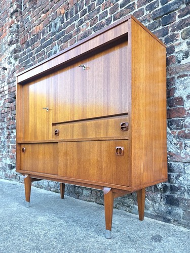 Secrétaire vintage teck - secrétaire, en