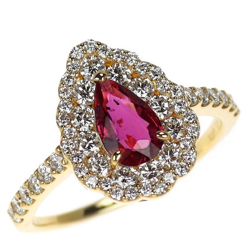 Bague diamant rubis sang