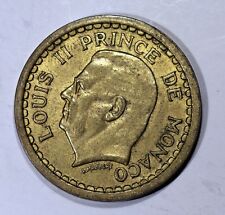 Piece 1 Franc 1943 undated Monaco. Prince Louis II. Cuivre-Alu TTB  KM120a  AB07
