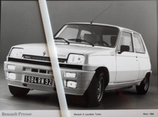 Photo Presse RENAULT 5 Lauréate Turbo . r54