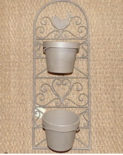 Support métal taupe - 1, oiseau