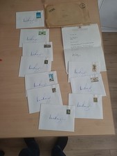 10 Enveloppes Timbres  Autographe David Lange Prime Ministre New Zealand