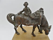 BRONZE enfant sur cheval 19eme