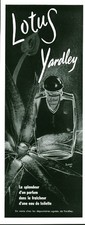 Publicité ancienne parfum Lotus Yardley 1955 Rumacher issue de magazine