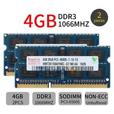 Hynix 8Go 2x 4Go DDR3 1066mhz PC3-8500S 204pin 2Rx8 SODIMM Laptop Mémoire RAM FR