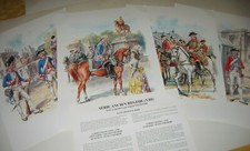 Série de 4  PLANCHES UNIFORMES ANCIEN  REGIME N° 08 par E. LELIEPVRE N° S08