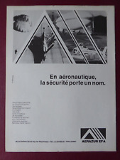 4/1982 PUB AERAZUR EFA SAFETY EQUIPMENT ARRESTING BARRIER PARACHUTE FRENCH AD