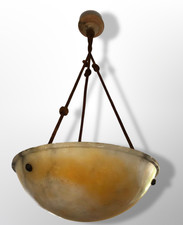 ??  somptueux lustre en albâtre diamètre 35 cm hauteur de la vasque 11,5 cm?