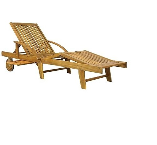 Chaise longue bois acacia - chaise,