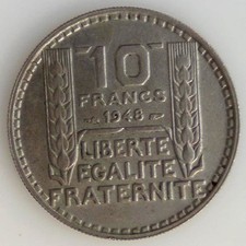 Turin  10 Francs - Cuivre-Nickel - TTB - 1948 - France - Pièce de monnaie [FR]