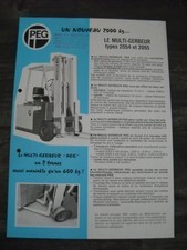 CATALOGUE/BROCHURE MULTI-GERBEUR PEG TYPES 2054 ET 2055