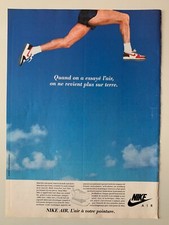 PUBLICITE NIKE AIR - " QUAND ON A ESSAYE L'AIR, ON NE REVIENT PLUS SUR TERRE "